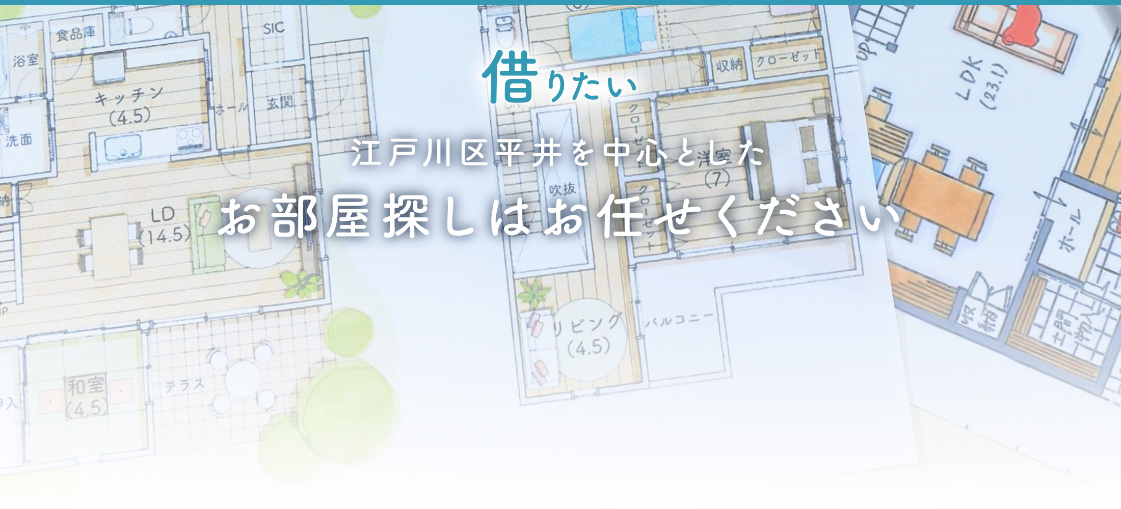 江戸川区平井を中心としたお部屋探しはお任せください